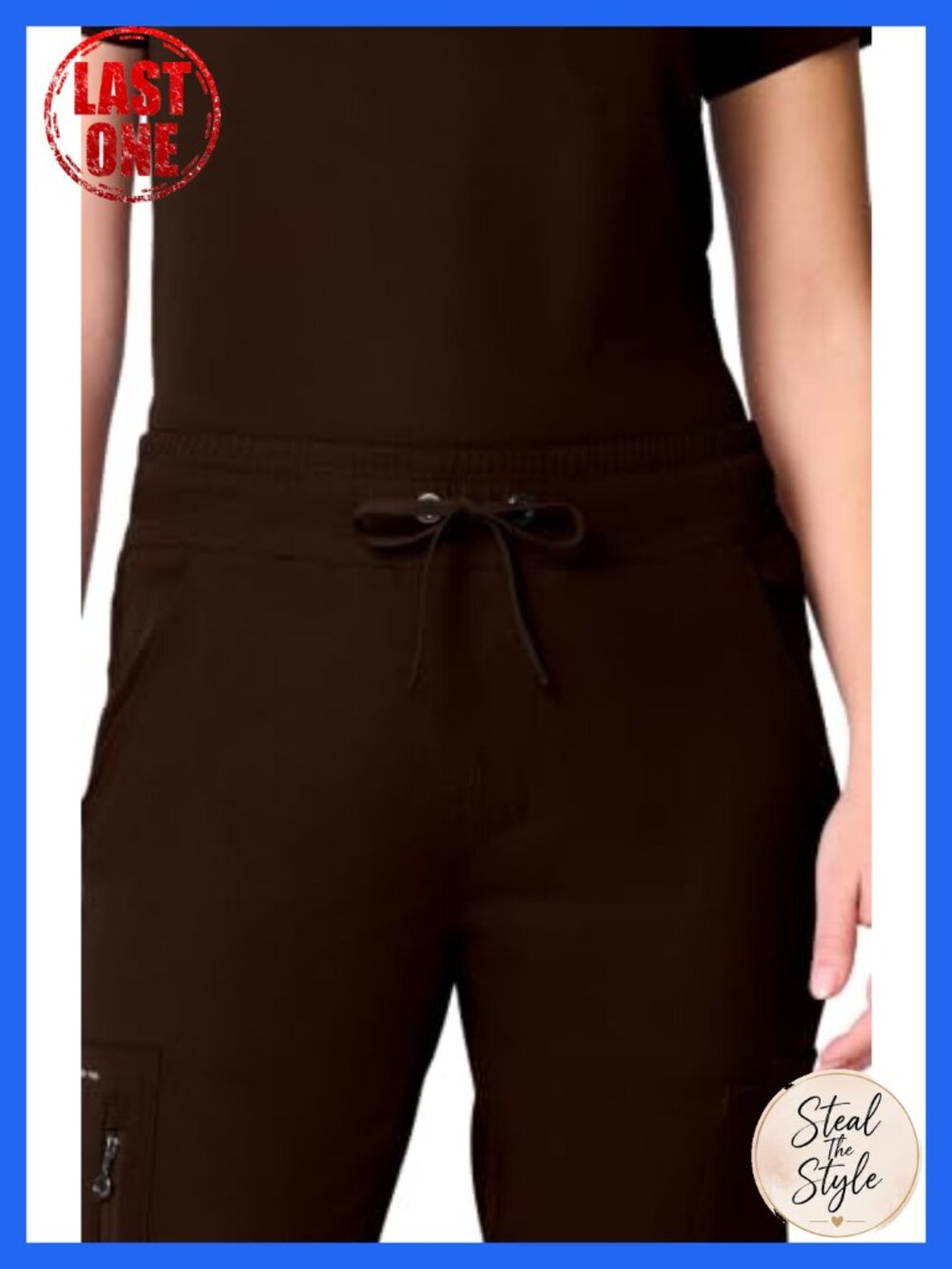 Wide Leg Scrub Pants Elastic Waist Jogger Medical Work